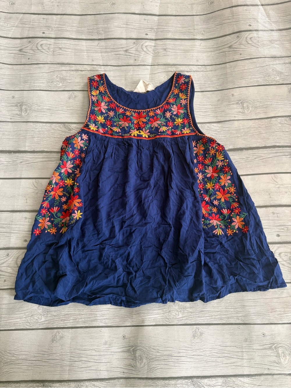 Savanna Jane Navy Floral Embroidered Top